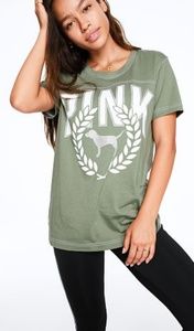 PINK Short sleeve campus tee M